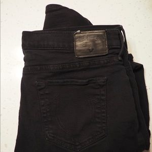 True Religion Black Halle Super Skinny Mid-Rise Jeans